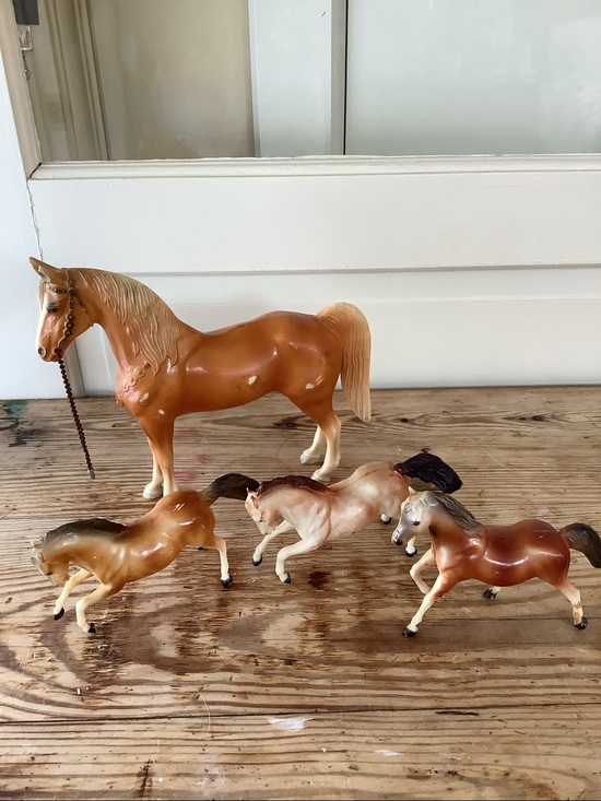 Vintage Other - Vintage MCM 1950’s Retro Plastic Western Horse Toy Play Set